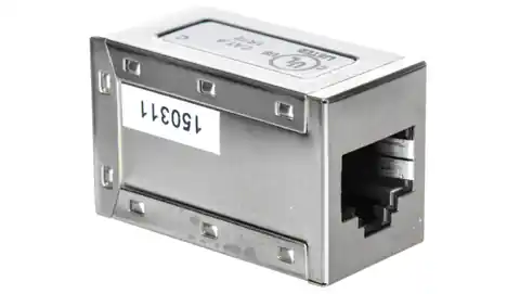 ⁨Adapter (przelotka) p/panel RJ45/RJ45 kat.6 ekranowany AT-AG 8/8 C6S⁩ w sklepie Wasserman.eu