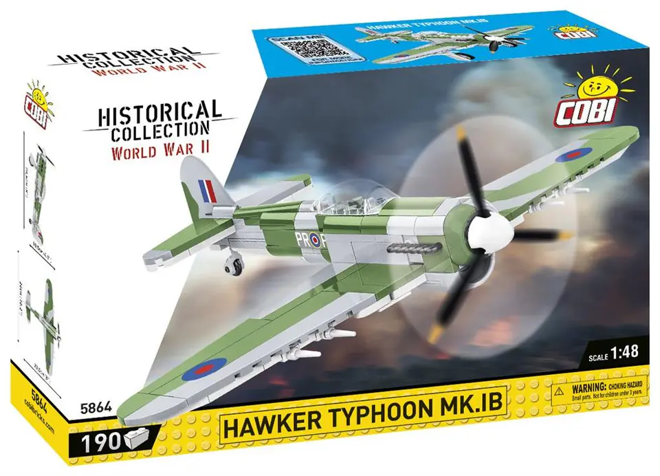⁨COBI 5864 Historical Collection WWII British Fighter-Bomber Hawker Typhoon Mk.1B 190 Bricks⁩ at Wasserman.eu