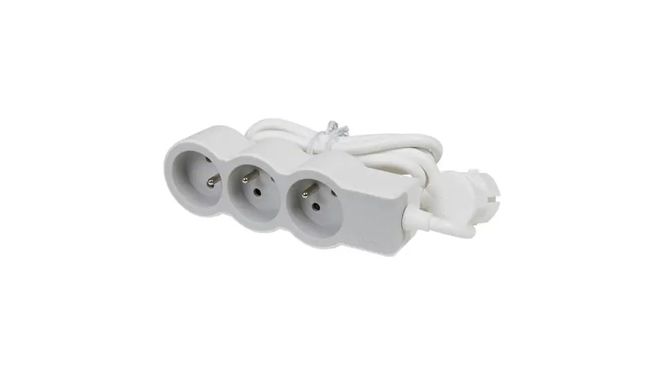 Extension cable 3x2P+Z 1,5m White/grey at Wasserman.eu