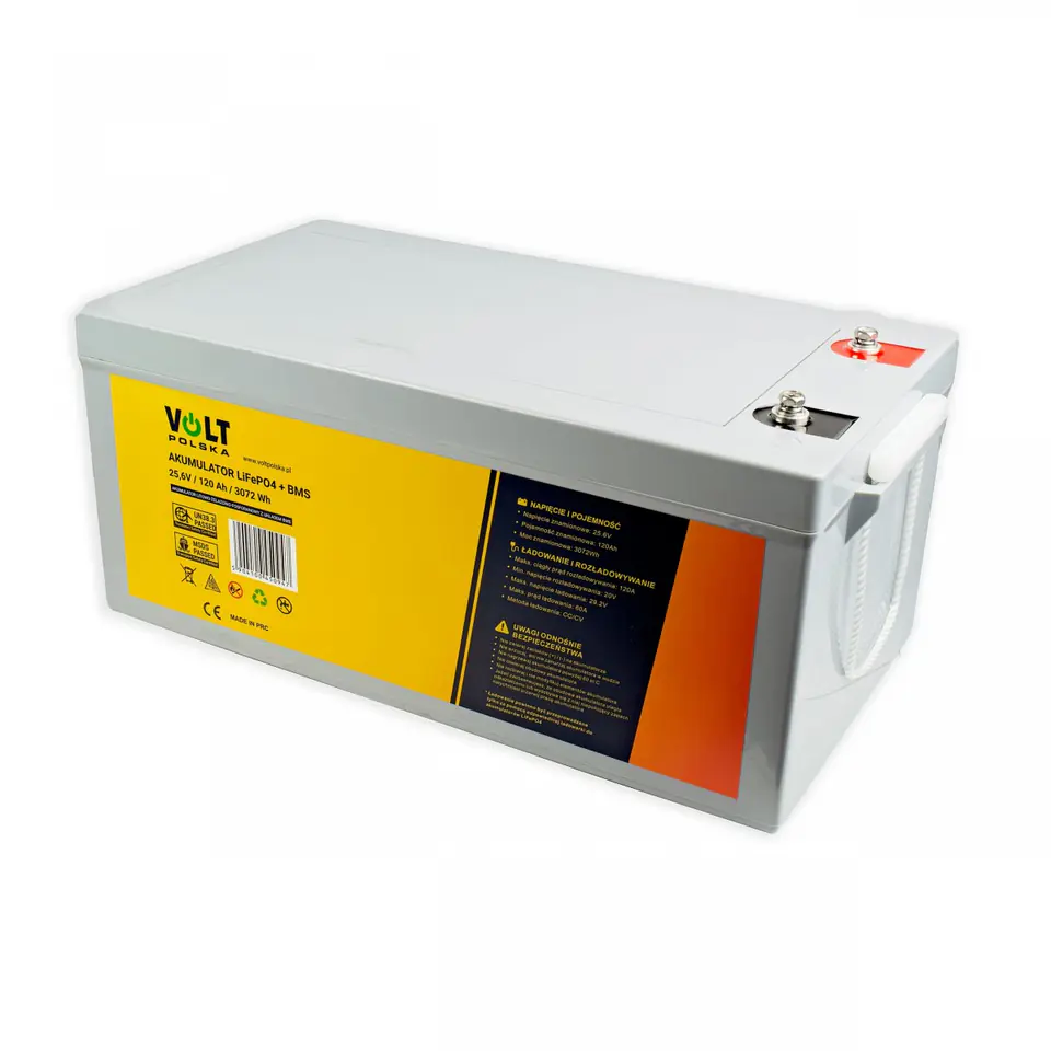 ⁨Akumulator LiFePO4 25,6V 120 Ah (120A) BMS⁩ w sklepie Wasserman.eu