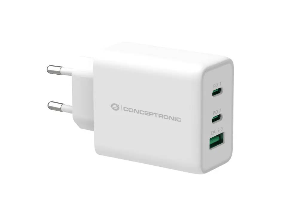 ⁨Conceptronic Althea 3-Port 65W Gan Usb Pd⁩ w sklepie Wasserman.eu