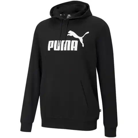 ⁨Bluza Puma ESS Big Logo Hoodie M 586688 (kolor Czarny, rozmiar S)⁩ w sklepie Wasserman.eu