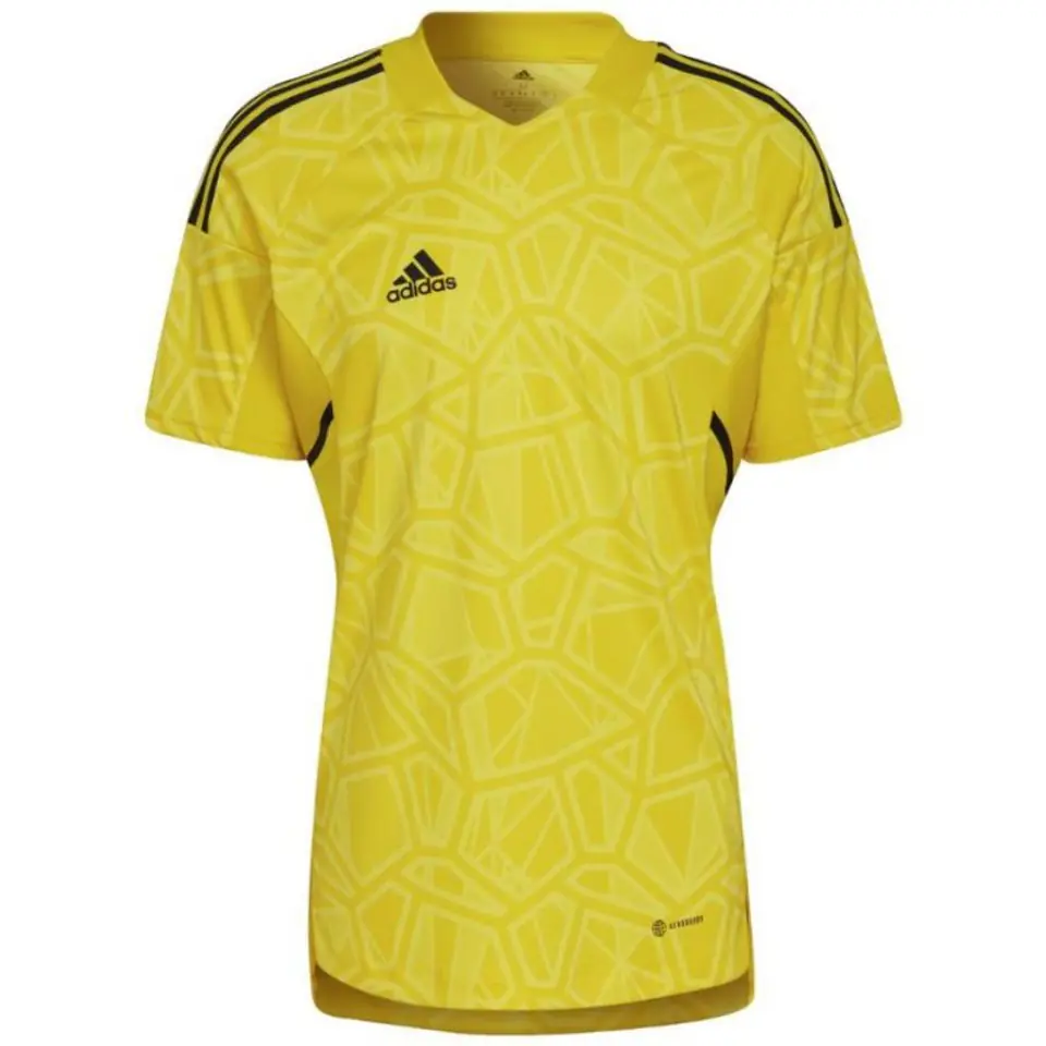 ⁨adidas Men's Condivo 22 Goalkeeper Jersey Short Sleeve Yellow HF0138⁩ at Wasserman.eu