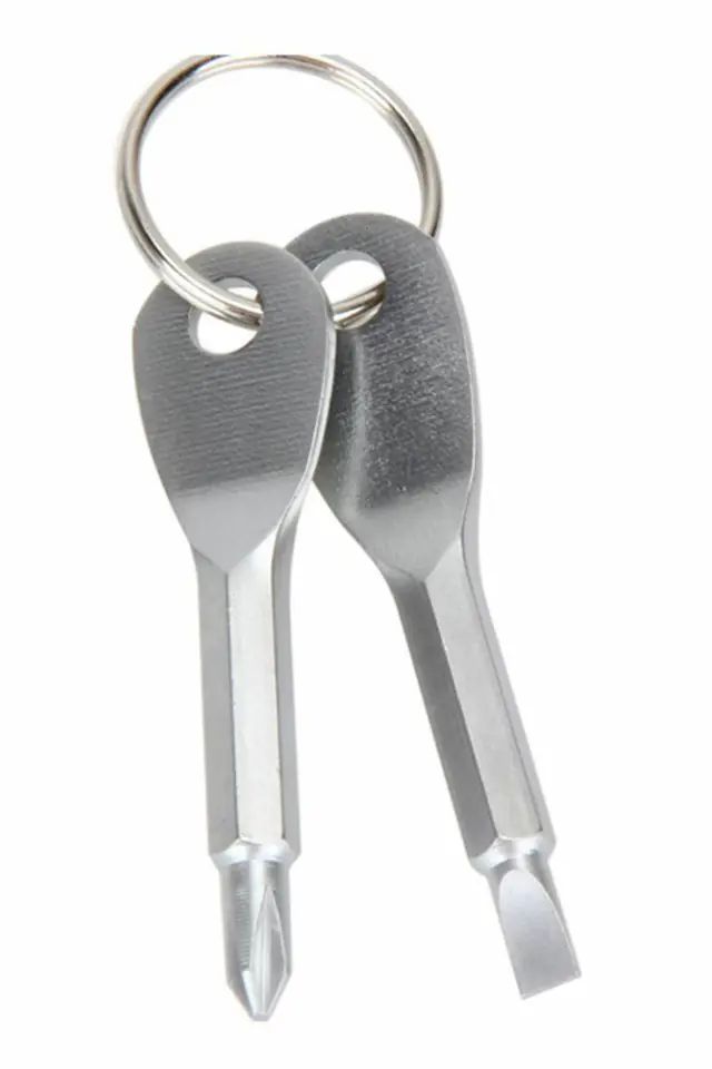 ⁨NZ4F Screwdriver flat cross key ring sil⁩ at Wasserman.eu