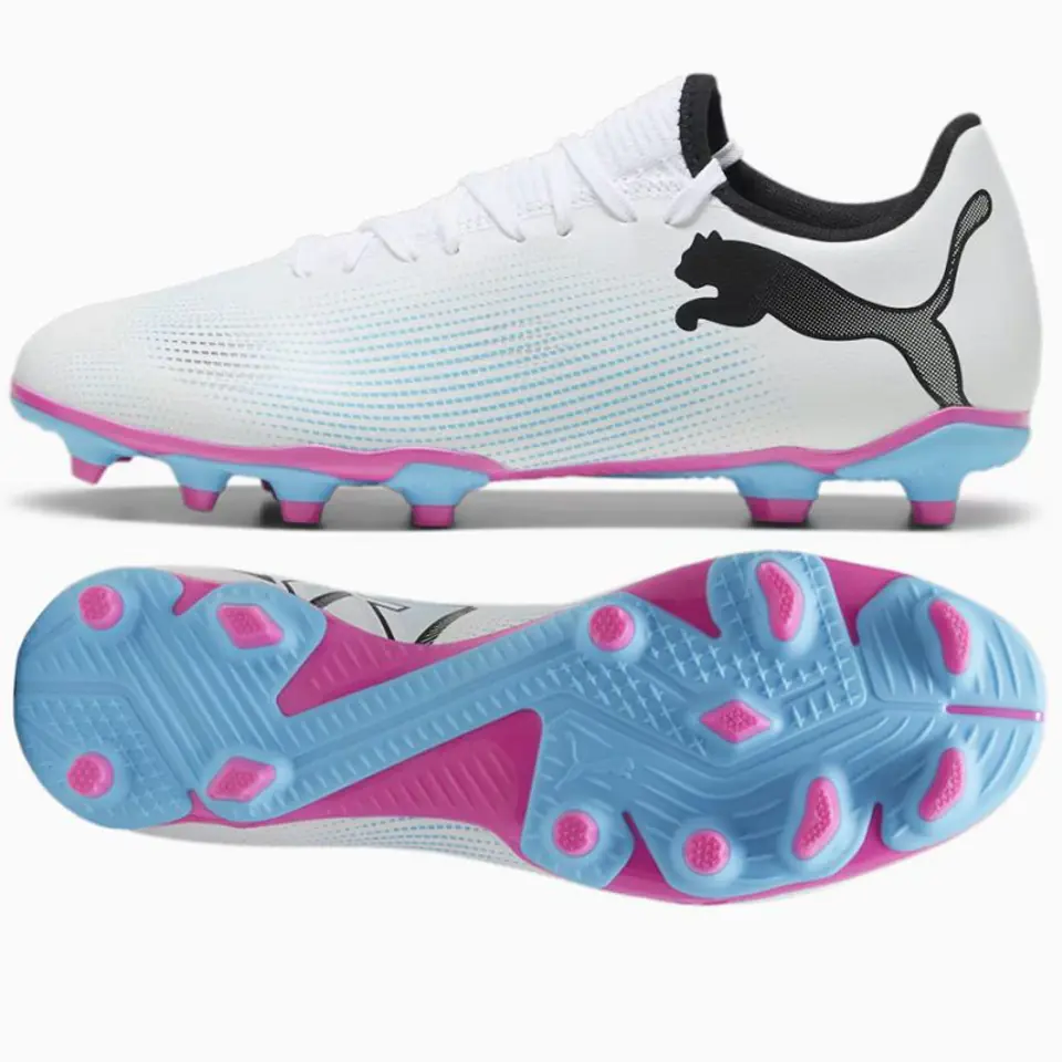 ⁨Buty Puma FUTURE 7 Play FG/AG M (kolor Biały, rozmiar 47)⁩ w sklepie Wasserman.eu