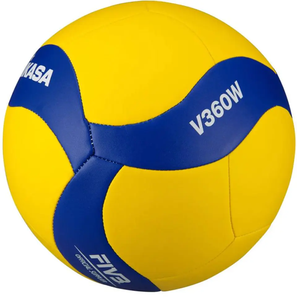 ⁨Mikasa volleyball yellow and blue V360W size 5⁩ at Wasserman.eu