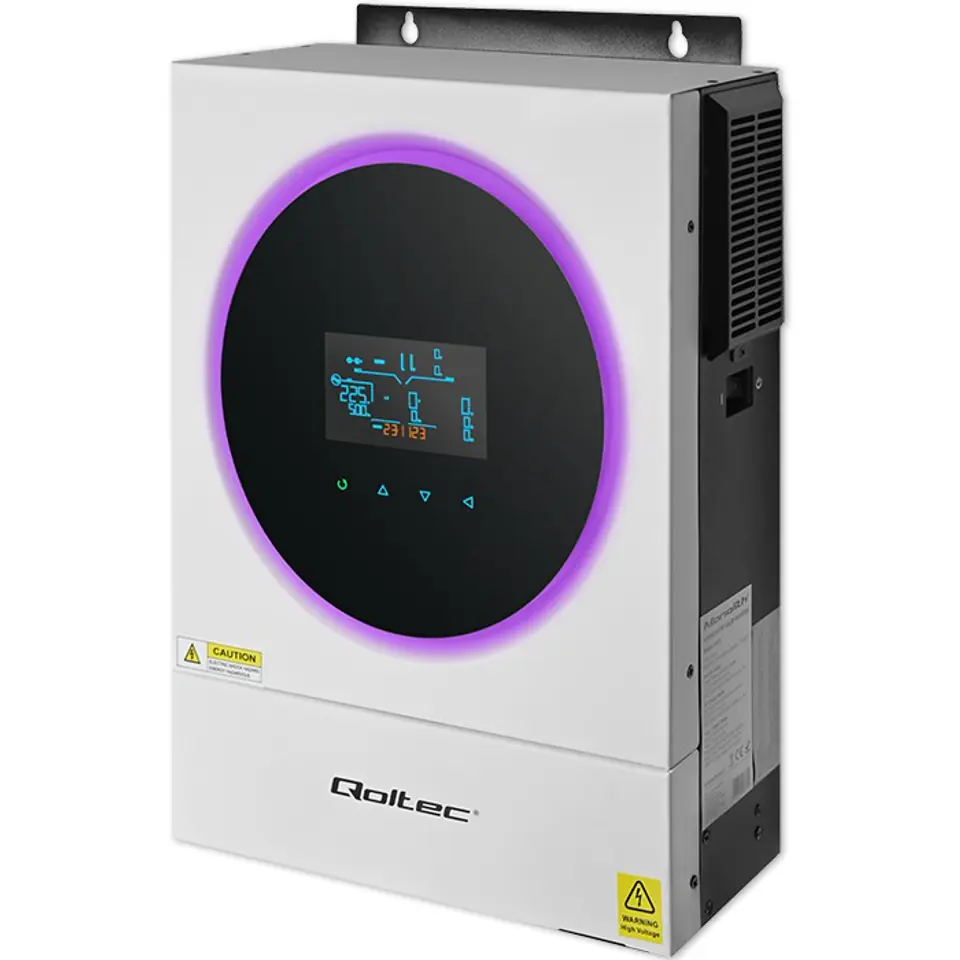 ⁨Qoltec Hybrydowy inwerter solarny Off-Grid 6kVA| 6kW | 120A | MPPT | LCD | Wi-Fi | BMS | Sinus⁩ w sklepie Wasserman.eu