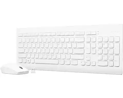 ⁨Zestaw bezprzewodowy klawiatura i mysz Lenovo 510 (biały)⁩ w sklepie Wasserman.eu