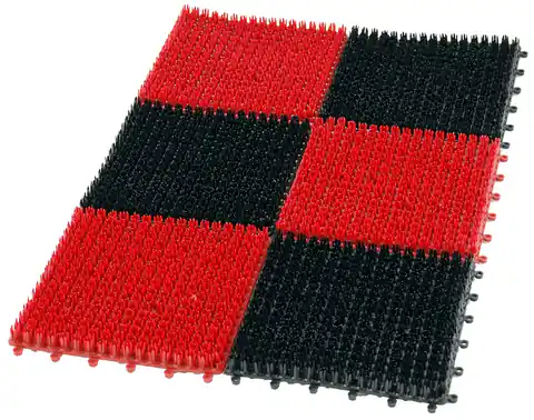 ⁨WYCIERACZKA TRAWKA PLASTIKOWA 6-CZĘŚCIOWA 36*55CM BLACK/RED⁩ w sklepie Wasserman.eu
