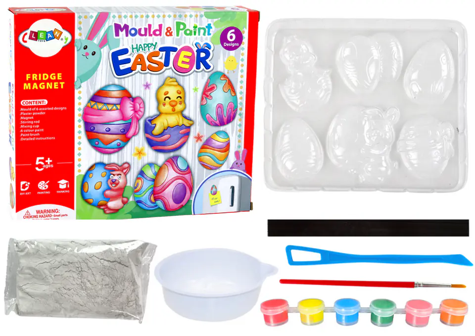 ⁨Creative Kit DIY Gypsum Casts Christmas Magnets Painting Eggs Easter⁩ at Wasserman.eu