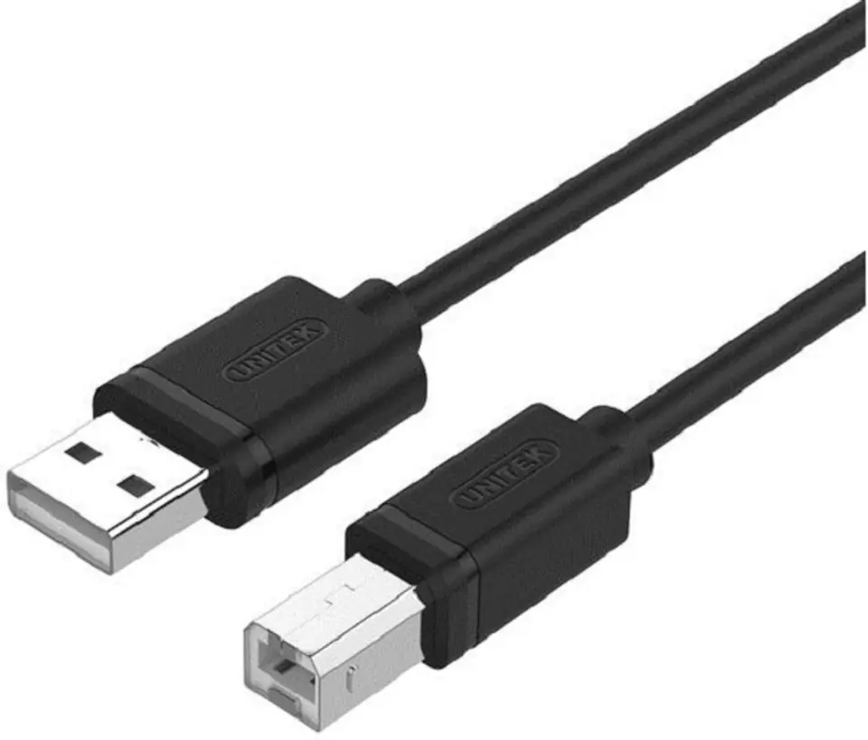⁨USB cable UNITEK USB 2.0 type B 1⁩ at Wasserman.eu