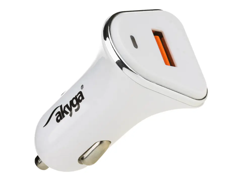 ⁨Car charger AKYGA 1x USB Type A White AK-CH-07⁩ at Wasserman.eu