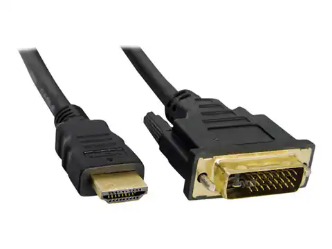 ⁨Akyga AK-AV-13 video cable adapter 3 m DVI-D HDMI Type A (Standard) Black, Gold⁩ at Wasserman.eu