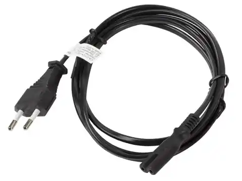 ⁨Kabel zasilający LANBERG IEC C7 - Wtyczka typ C 3m. CA-C7CA-10CC-0030-BK⁩ w sklepie Wasserman.eu