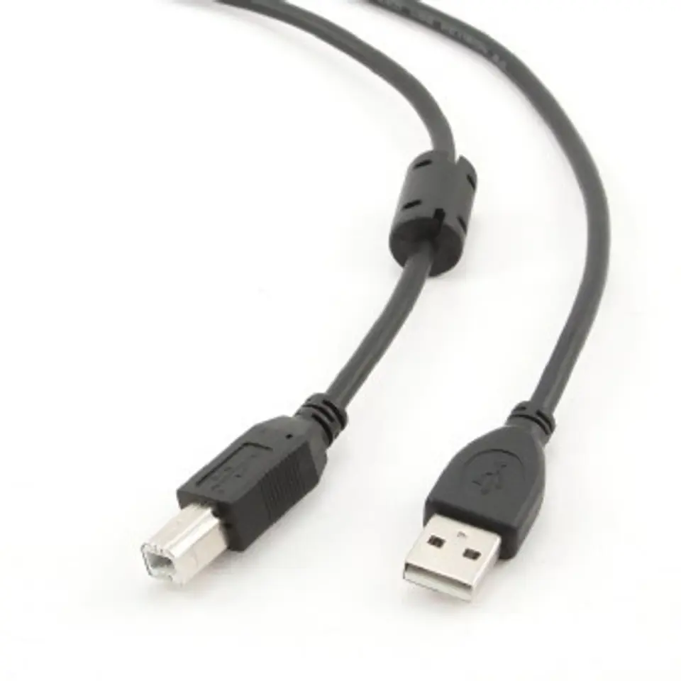 ⁨Kabel USB 2.0 typu AB AM-BM 4,5m FERRYT czarny⁩ w sklepie Wasserman.eu