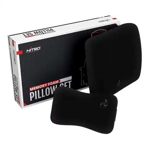 ⁨Nitro Concepts Memory Foam Pillow Set Black/Black - foam cushion set⁩ at Wasserman.eu
