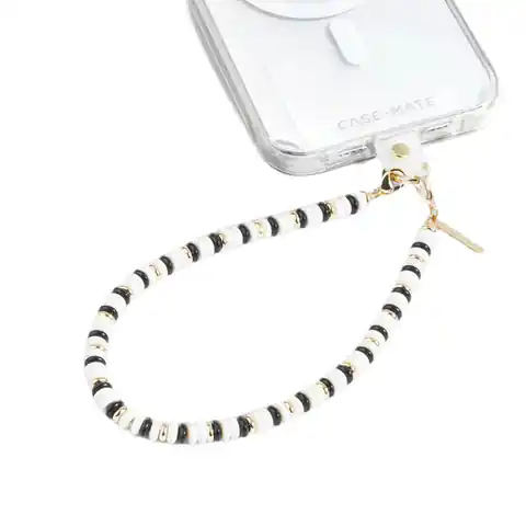 ⁨Case-Mate Beaded Phone Wristlet - Uniwersalna smyczka do telefonu (Ivory & Onyx)⁩ w sklepie Wasserman.eu