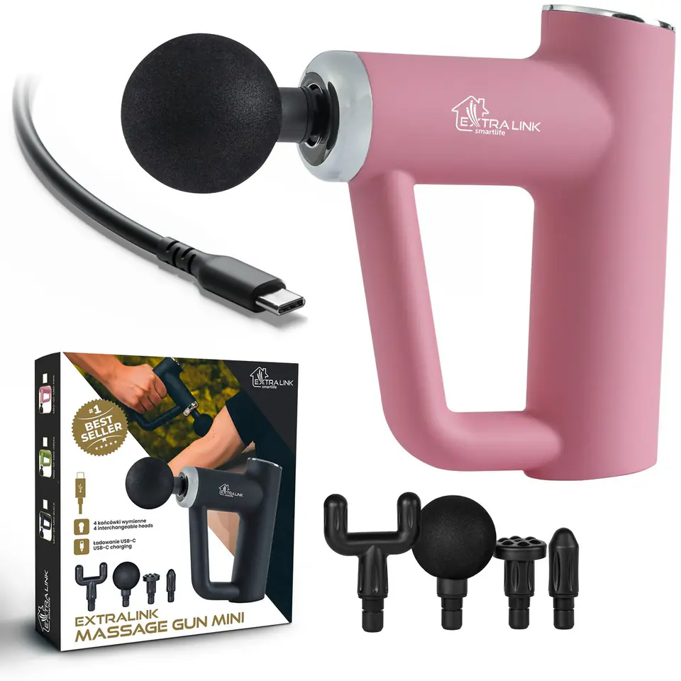 ⁨EXTRALINK MASSAGE GUN MINI PINK⁩ w sklepie Wasserman.eu