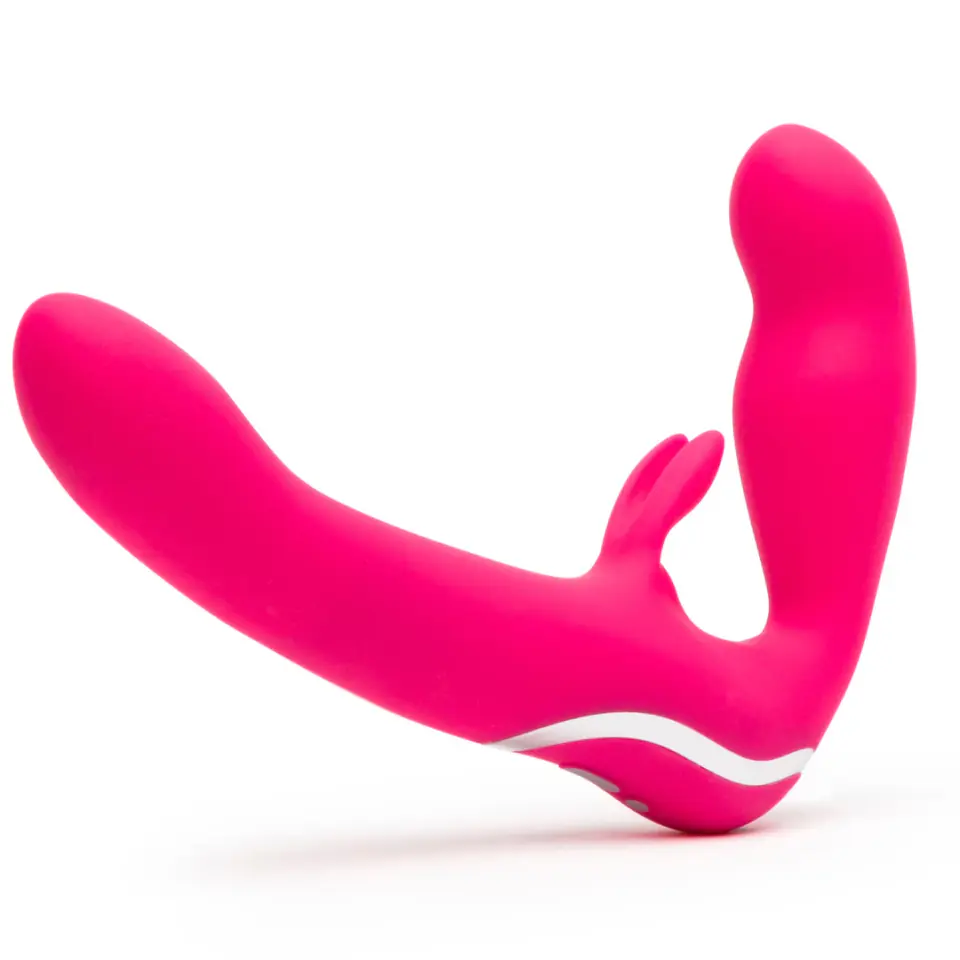 ⁨Happy Rabbit Strapless Strap-On Pink rożowy silikonowy model 23cm USB⁩ w sklepie Wasserman.eu