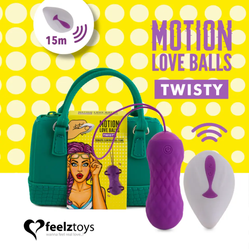 Zdalnie sterowane jajeczko wibrujące - FeelzToys Motion Love Balls Twisty w sklepie Wasserman.eu