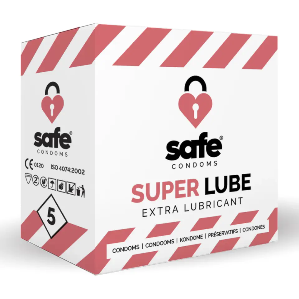 ⁨Prezerwatywy nawilżane - Safe Super Lube 5 szt⁩ w sklepie Wasserman.eu