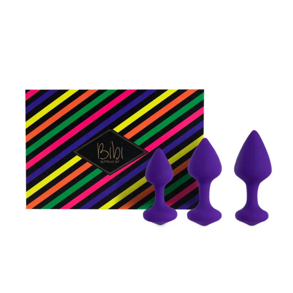 Zestaw plugów analnych - FeelzToys Bibi Purple 3 szt w sklepie Wasserman.eu