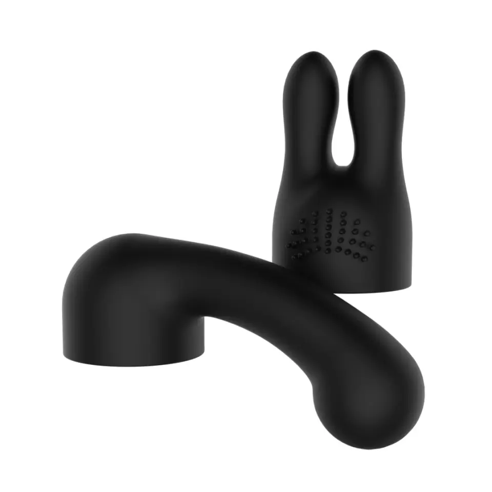 ⁨Bodywand Curve Accessory Black - zestaw końcowek do masażera, czarny⁩ w sklepie Wasserman.eu