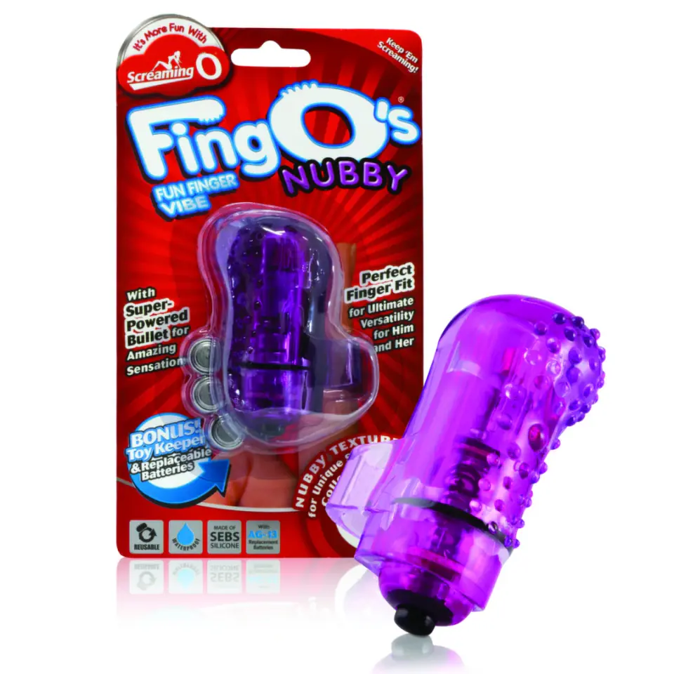 The Screaming O FingO Nubby Violet - kompaktowy masażer na palec silikonowy w sklepie Wasserman.eu