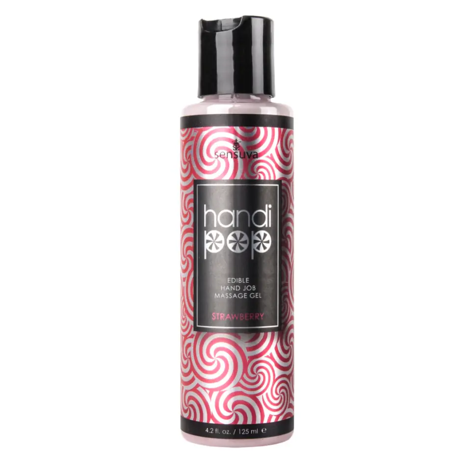 ⁨Sensuva Handipop Massage Gel Strawberry 125ml - żel do masażu dłonią⁩ w sklepie Wasserman.eu