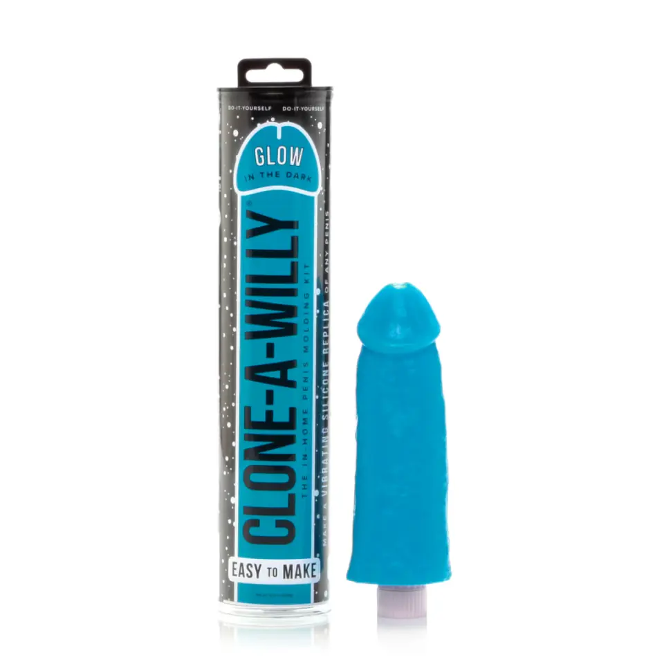 ⁨Clone-A-Willy Kit Glow-in-the-Dark Blue - Zestaw odlewniczy świecący, niebieski⁩ w sklepie Wasserman.eu