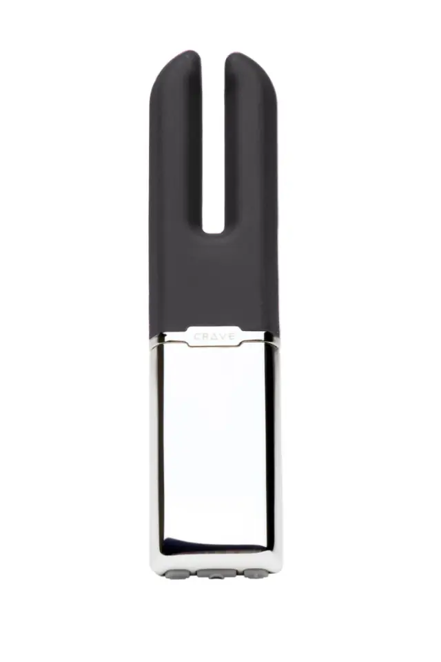 ⁨Crave Duet Black - dwugłowicowy stymulator wibracyjny USB, 11,6 cm⁩ w sklepie Wasserman.eu