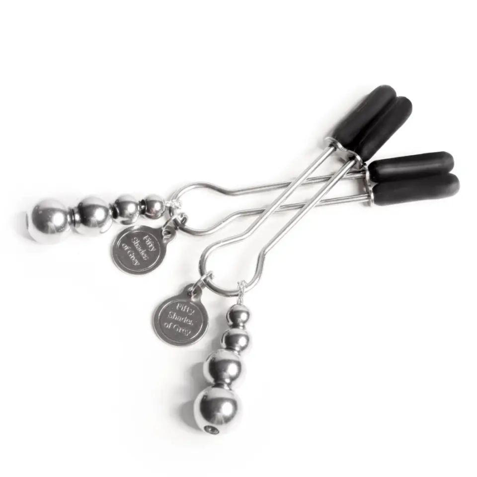⁨Fifty Shades of Grey The Pinch - zaciski regulowane z metalowym wykończeniem 8,3 cm⁩ w sklepie Wasserman.eu