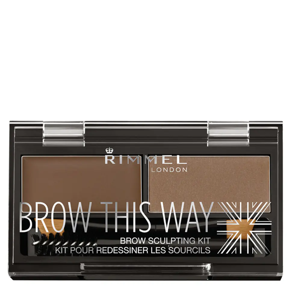 ⁨Rimmel Brow This Way Brow Sculpting Kit zestaw do konturowania brwi 002 Medium Brown 1.3g⁩ w sklepie Wasserman.eu