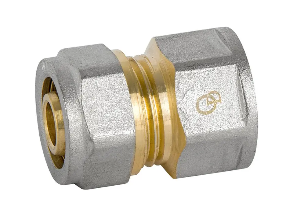 ⁨PEX-AL-PEX CONNECTOR CHROME 3/4*20 GIRL⁩ at Wasserman.eu