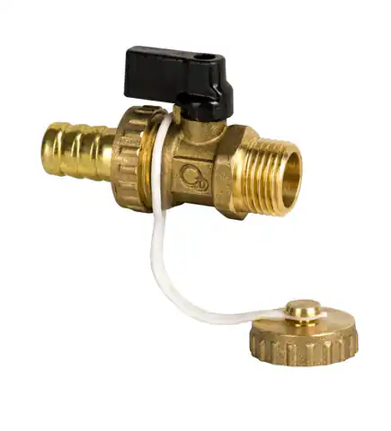 ⁨TRIGGER BALL VALVE 1/2 WITH BUTTERFLY WITH CONNECTOR⁩ at Wasserman.eu