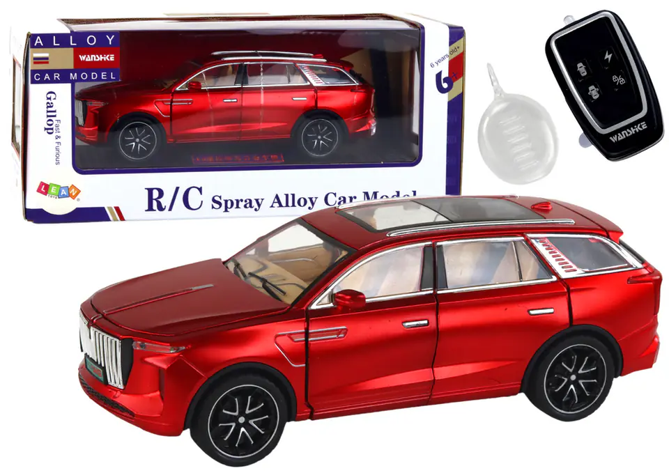 ⁨Auto RC 1:24 Samochód Pojazd E-9 Aluminiowy Zdalnie Sterowane Czerwone⁩ w sklepie Wasserman.eu