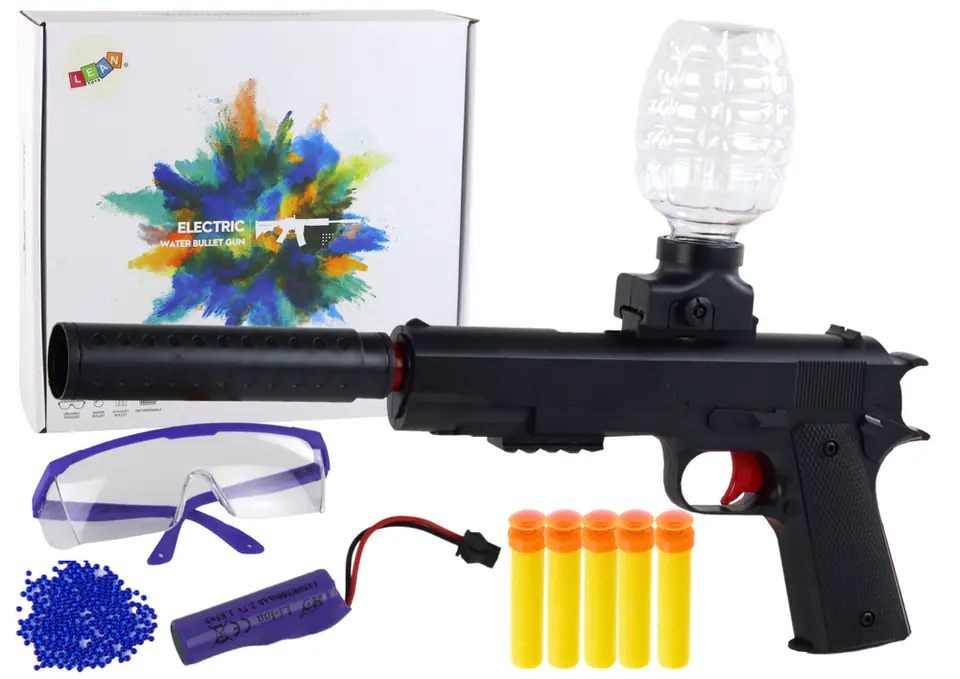 Elektryczny Pistolet Na Kulki Wodne Strzałki Okulary Czarny w sklepie Wasserman.eu