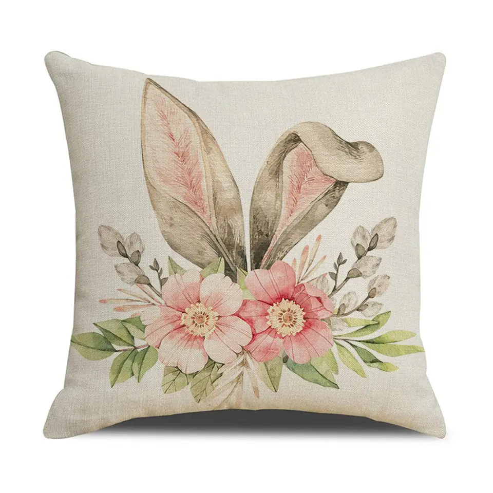 ⁨Poszewka na poduszkę 45 x 45 cm motyw wiosenny BOHO POD143⁩ w sklepie Wasserman.eu