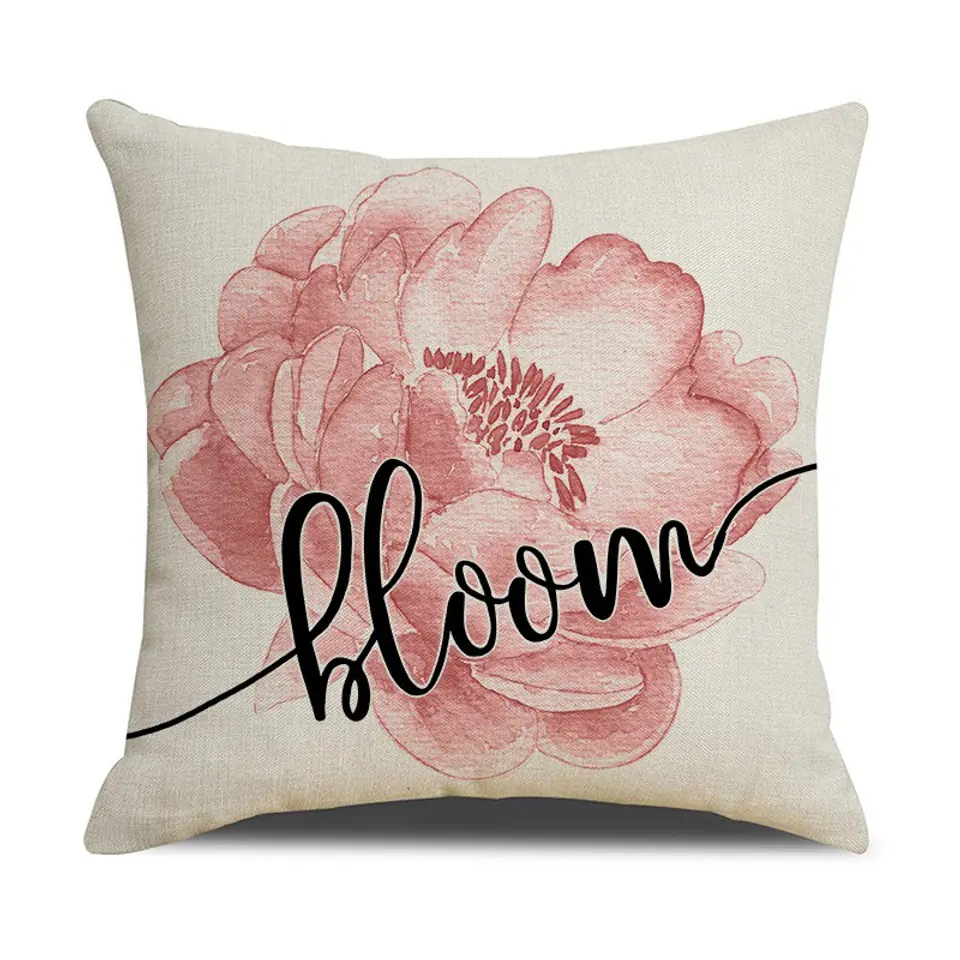 ⁨Poszewka na poduszkę 45 x 45 cm motyw wiosenny BOHO POD131⁩ w sklepie Wasserman.eu