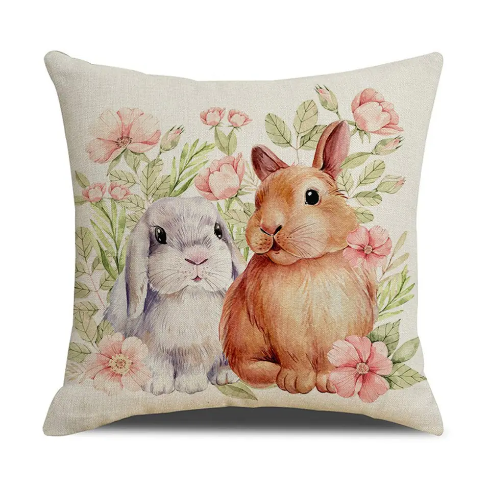 ⁨Poszewka na poduszkę 45 x 45 cm motyw wiosenny BOHO POD130⁩ w sklepie Wasserman.eu