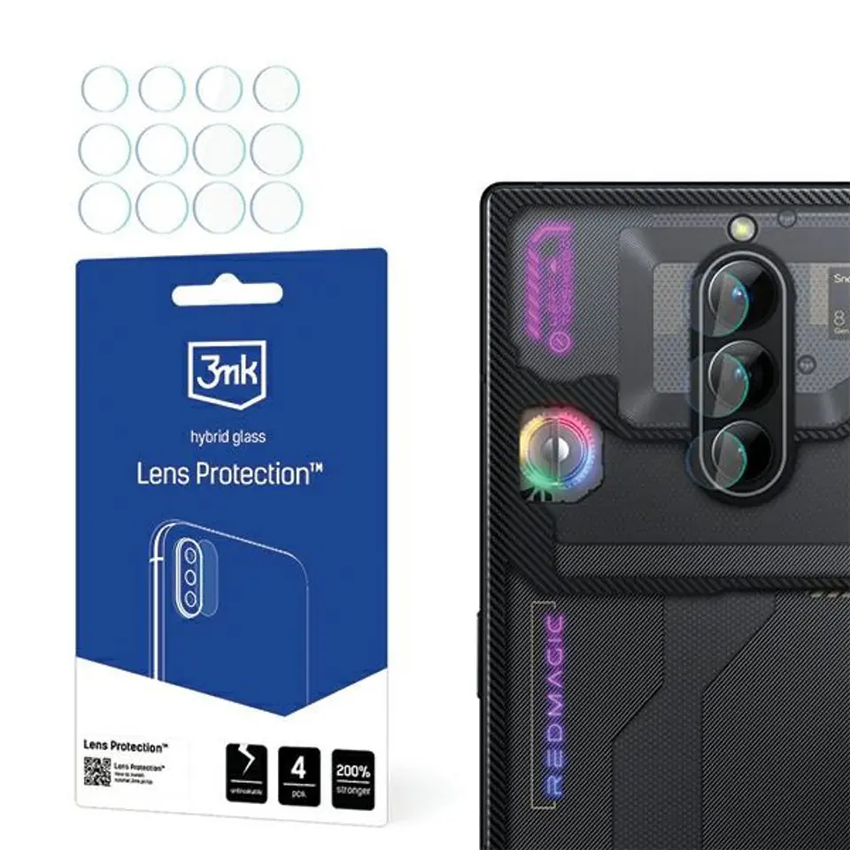 ⁨3MK Lens Protect Nubia Red Magic 8 Pro/8 Pro+/ 8s Pro Ochrona na obiektyw aparatu 4szt⁩ w sklepie Wasserman.eu