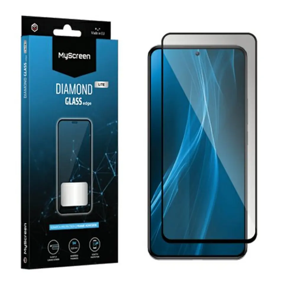 ⁨MS Diamond Glass Edge Lite FG Realme C67 4G/5G/V50s czarny/black Full Glue⁩ w sklepie Wasserman.eu