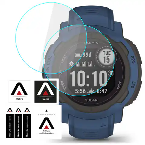 ⁨2x Szkło Hartowane do Garmin Instinct 2 / Tactical ochronne na smartwatch Alogy Screen Protector Watch+⁩ w sklepie Wasserman.eu