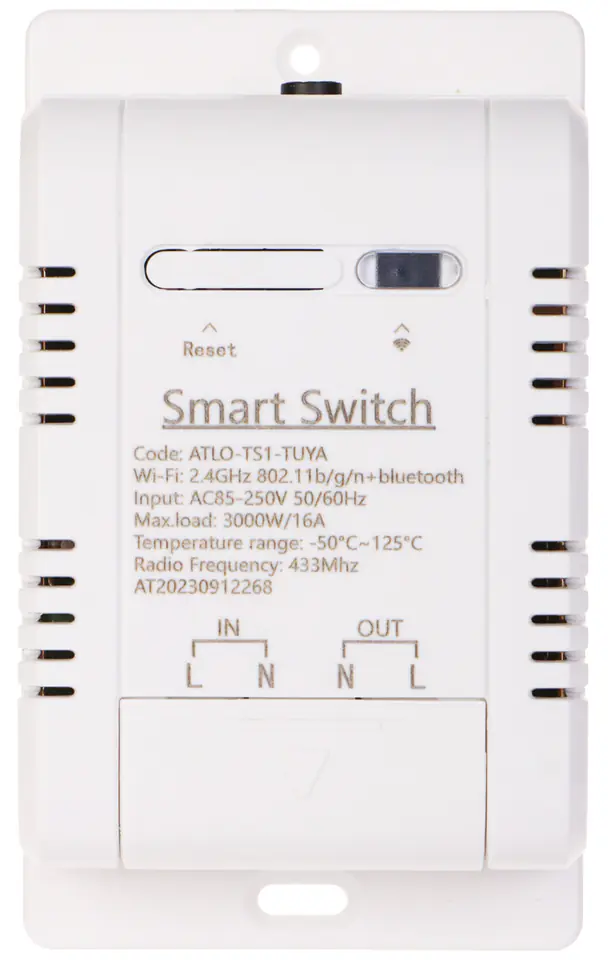 ⁨INTELIGENTNY PRZEŁĄCZNIK Z POMIAREM TEMPERATURY ATLO-TS1-TUYA Wi-Fi, Tuya Smart⁩ w sklepie Wasserman.eu