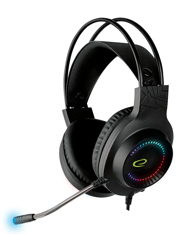 ⁨Esperanza EGH7100 Headphones with microphone Headband Black⁩ at Wasserman.eu