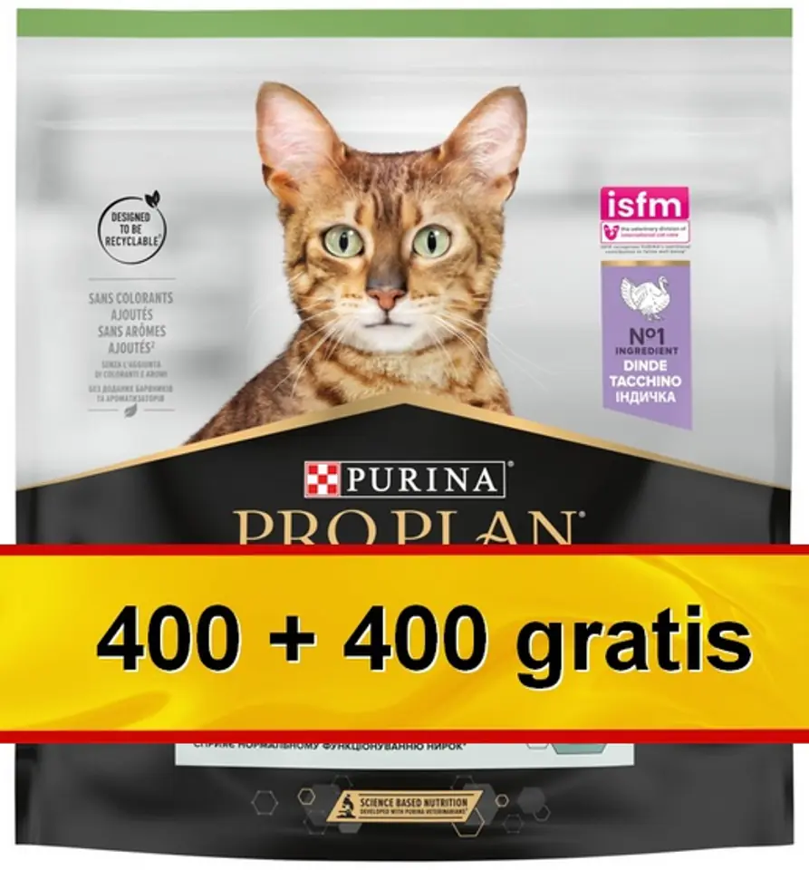 ⁨Purina Pro Plan Cat Sterilised Renal Adult Indyk 800g (400+400g gratis)⁩ w sklepie Wasserman.eu