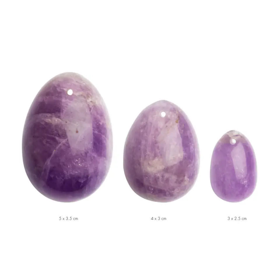 Kulki gejszy - La Gemmes Yoni Egg Set Pure Amethyst w sklepie Wasserman.eu