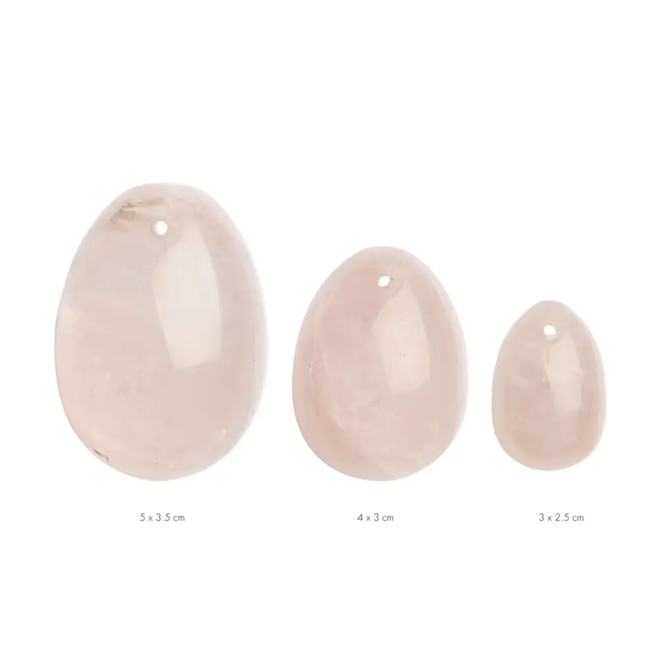 Kulki gejszy - La Gemmes Yoni Egg Set Rose Quartz w sklepie Wasserman.eu
