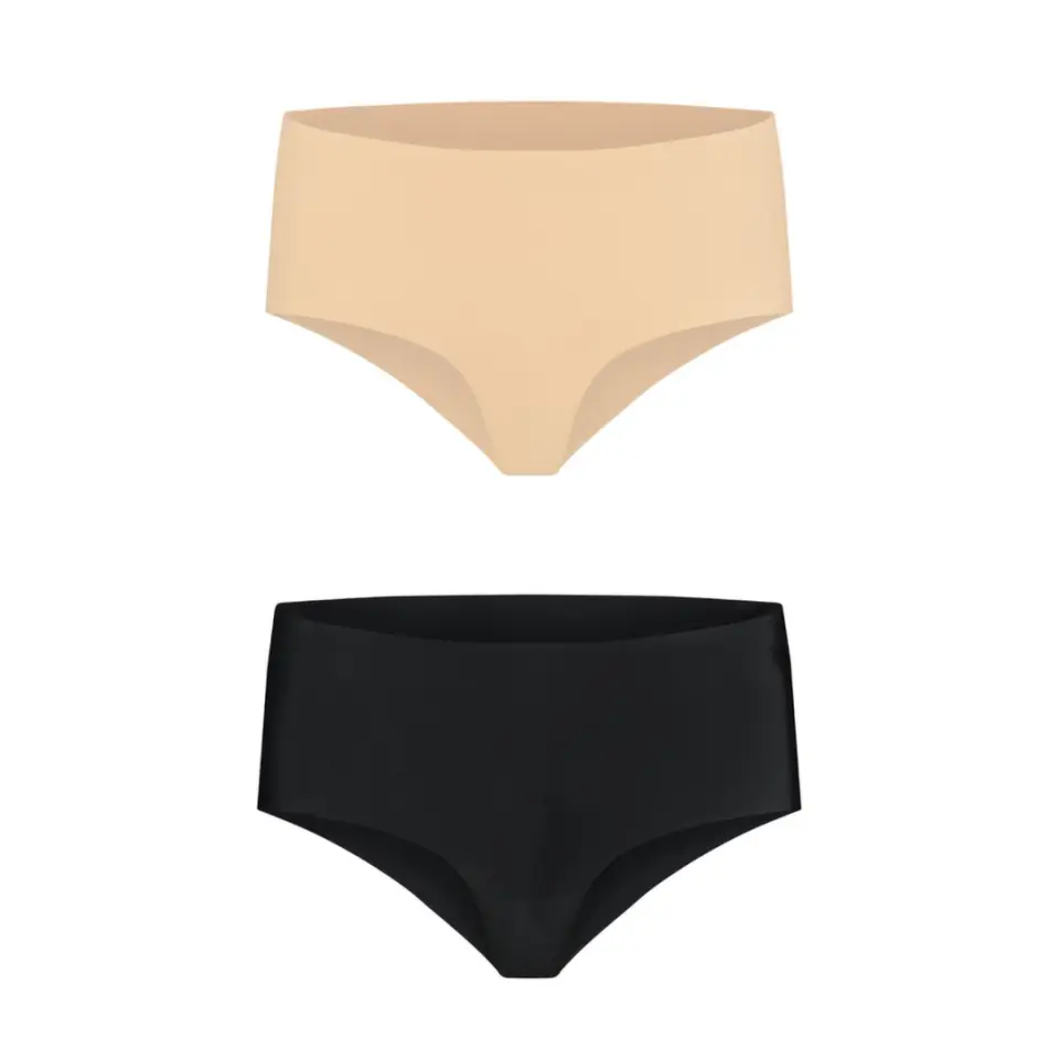 ⁨Bye Bra Invisible High Brief L - Majtki bezszwowe Nude & Black 2 szt.⁩ w sklepie Wasserman.eu