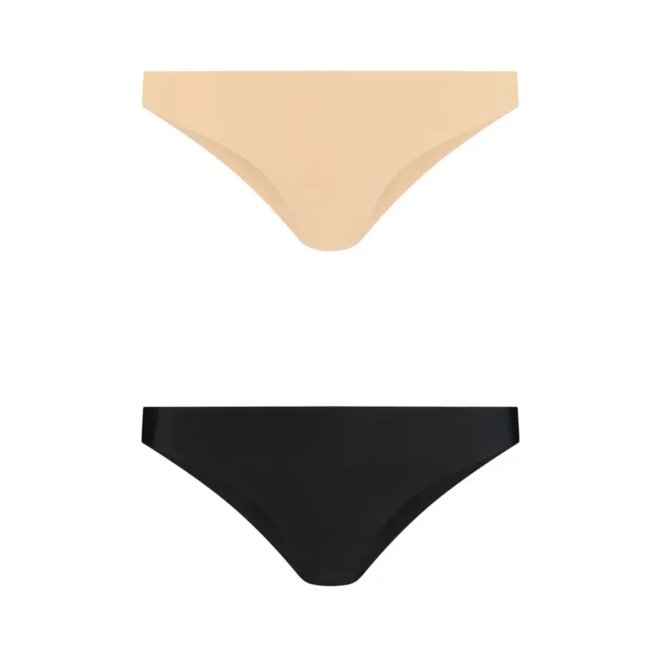 ⁨Bye Bra Invisible Brazilian L dwupak majtki bezszwowe Nude + Black⁩ w sklepie Wasserman.eu